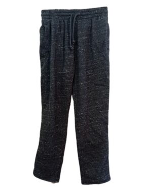 Charcoal Speckled Knit Joggers with Drawstring